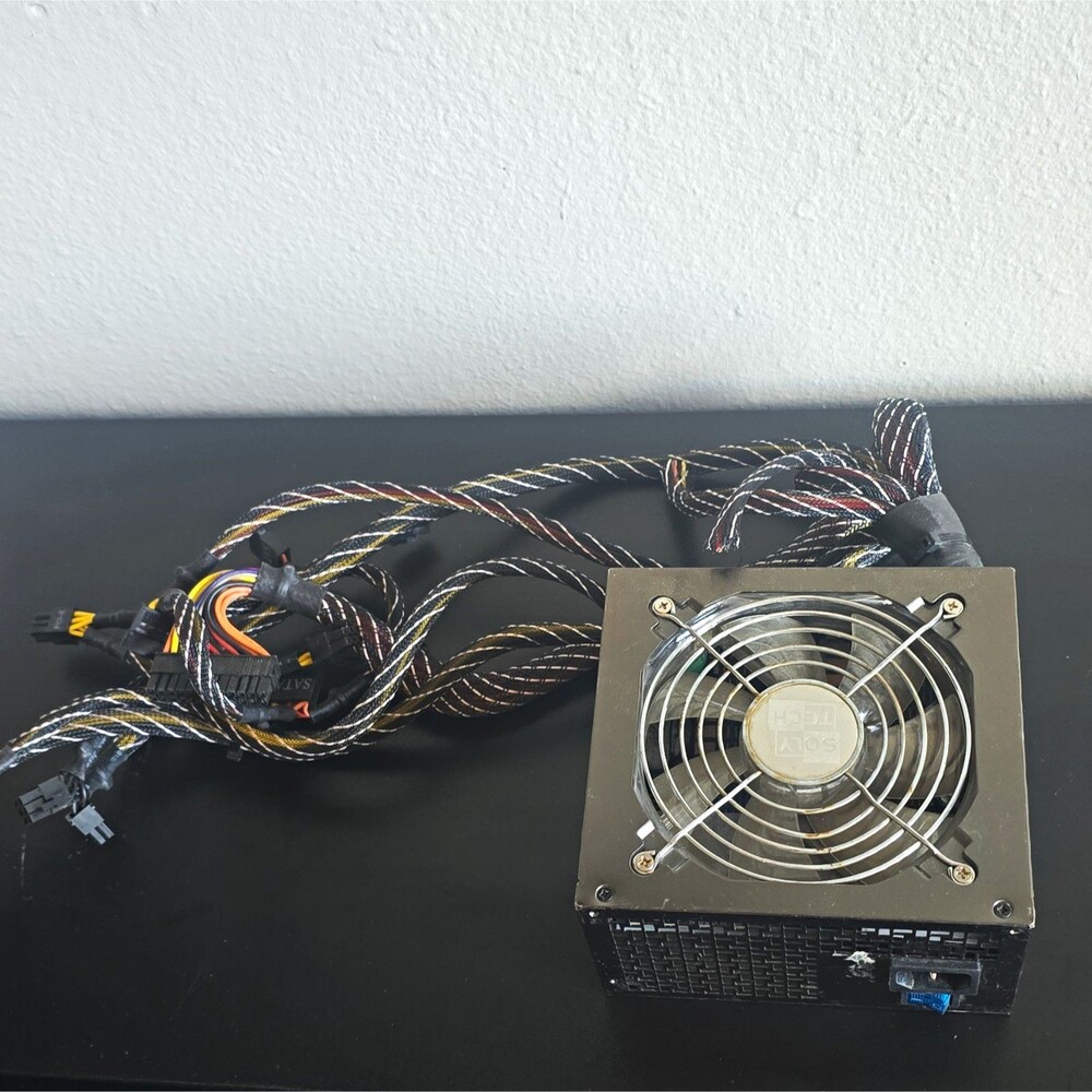 Solytech SL-8600EPS 600W ATX Power Supply PSU 20+4 Pin SATA 115/230V